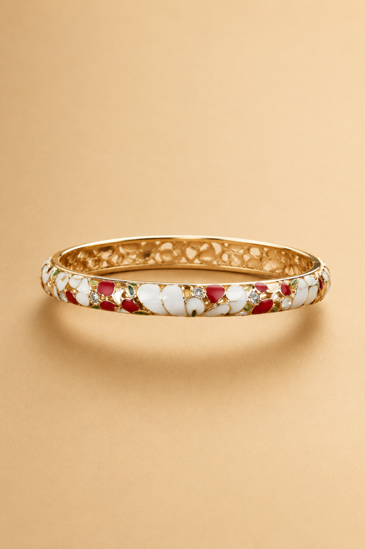Jonc floral rouge